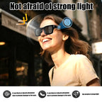 Smart Glasses - Wearable Bluetooth Audio Glasses with Voice Assistant & Touch Control, Open-Ear Speakers & Mic for Hands-Free Calls, Anti-UV Lenses, Smart Sunglasses, Suitable for Running, Driving, and Outdoor Activities, Wireless Audio Glasses