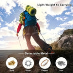 Handheld Metal Detector Pinpointer - 128° Metal Detect - Buzzer/Vibration Alerts - For Gold,Silver,Relics - 360° Detection - Durable Plastic Body - Metallic Finish - Battery-Powered (Excl.) - Ergonomic Design - Tools and Gadgets,Physics Gadgets Tools, Tre