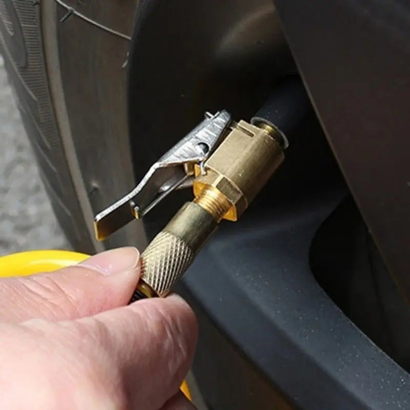 Car Air Pump Connector Tool with Press-Lock Nozzle, Clamp Tire Valve Stem, Vehicle Tire Inflator Adapter, Car Repair Tool, Air Pump Accessories