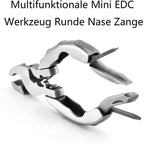 1 Piece Stainless 9-in-1 Multi-Tool Keychain Kit, Stainless Hand Tool with Folding Chain, Screwdriver and Pliers, Hardware Pocket Accessory for Outdoor Use, Tool Accessories