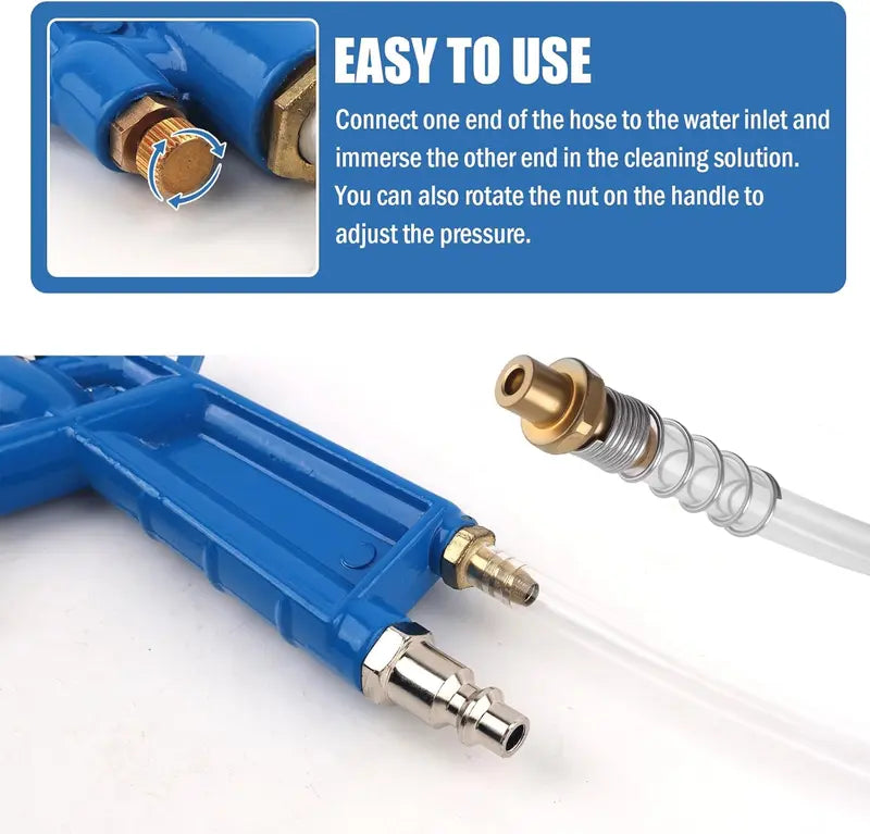 Heavy-Duty Industrial Pneumatic Air Blow Gun, Metal Mechanic Tool for Narrow Spaces, Engine Compartment & Mechanical Interior Cleaning Degreaser Sprayer