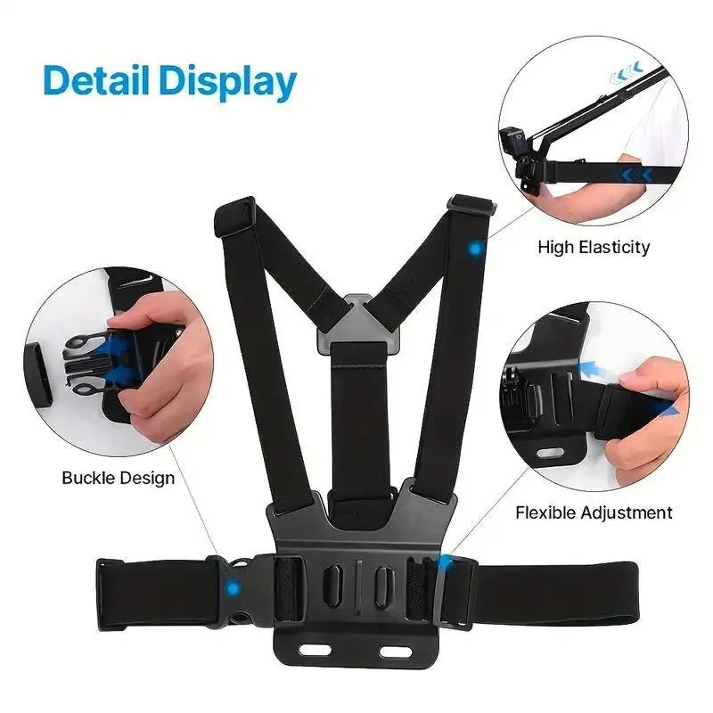 Action Camera Strap Set with Phone Clip, Mounting Kit for GoPro, Smartphones and Osmo Action, Sports and Photography Camera Accessories #GLOBAL PICKS