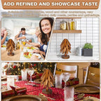 Walnut Tree Trivet Set 4 Wooden Trivets & 1 Stand Heat Resistant Foldable Design Durable & High Quality Solid Wood Ideal for Hot Dishes, Pots, Bowls, Teapots Kitchenware & Tableware Coasters