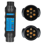 12V 7 Pin Car Towing Light Tester, Caravan Towing Tow Bar Light Wiring Tester, Trailer Tester Plug Socket Automotive Diagnostic Tools