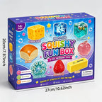 8-Piece Set Box Malt Sugar Stress Relief Fidget Toys, Sensory Bundle, Creative Slow-Return Squishy, Party Gift, 8 Different Styles