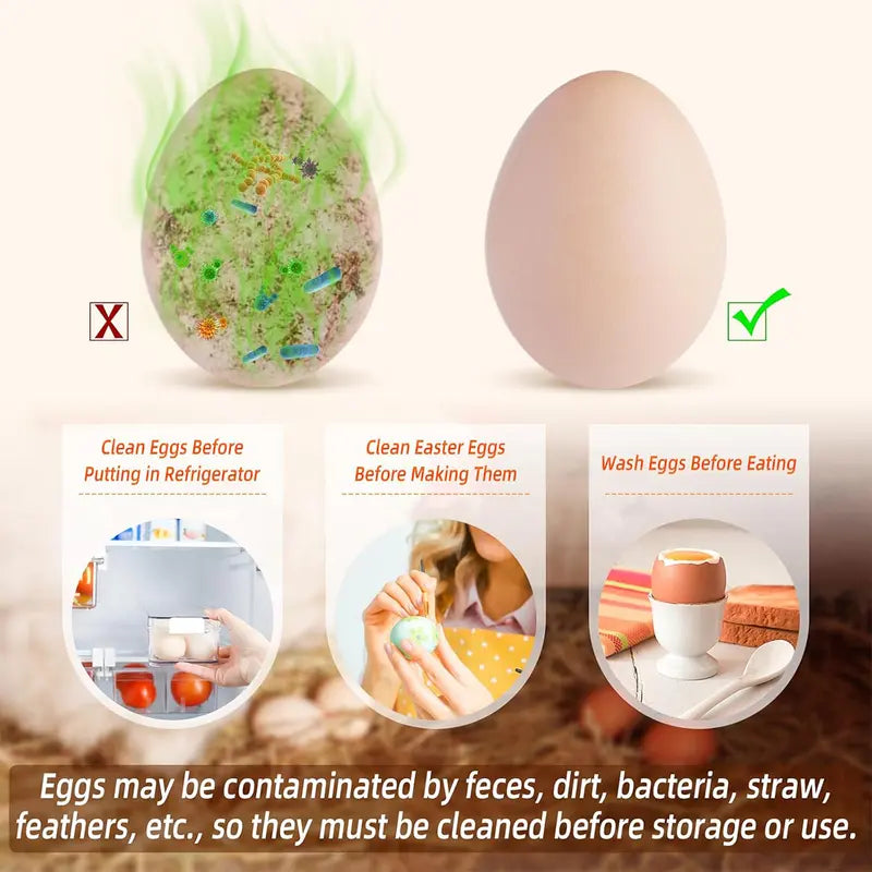 Fathersdaygift Flexible Silicone Cleaning Brush, Multi-Use Soft Scrubber for Farm Fresh Eggs, Fruits Vegetables, Non-Slip Handheld Kitchen & Chicken Coop Accessory Egg Cleaner for Fresh Eggs Egg Washer Egg Scrubber for Fresh Eggs Fathers Day Gifts