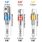 Cr-V Steel Socket Adapter, Impact Socket Extension Tools, Impact Grade Driver Sockets Adapter Extension Set, Nut Driver Socket Adapter, Bead Rod Extension Bar, Wrench Extender Tool, Hand Hardware Tool, Bit Socket Set（1,000+ sold）