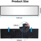 Automotive Rearview Mirror, 11.8x2.76in Wide-Angle Clip-On Car Exterior Accessory - Blind Spot Fix, Fits Many Vehicles, Cars Accessories for Trucks [Sold 684 units]