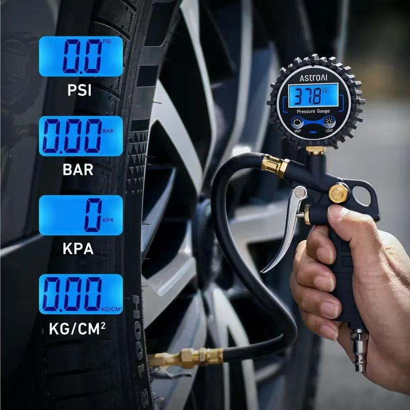 AstroAI Digital Tire Pressure Gauge with Inflator 250 PSI Air Chuck & Compressor Accessories Accuracy Measurement Durable Brass Components Automotive Vehicle Tool, Car Tire Inflator, Tire Inflator Tool dealsforyoudays