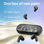 Voprene 2-Pack Wireless In-Ear Earbuds - Invisible, Secure Bluetooth Headset with Built-In Mic, Ultra-Small, Lightweight, Water-Resistant, Electronic Audio Device for Music/Calls, Work From Home & Charging Capability（1,000+ sold）