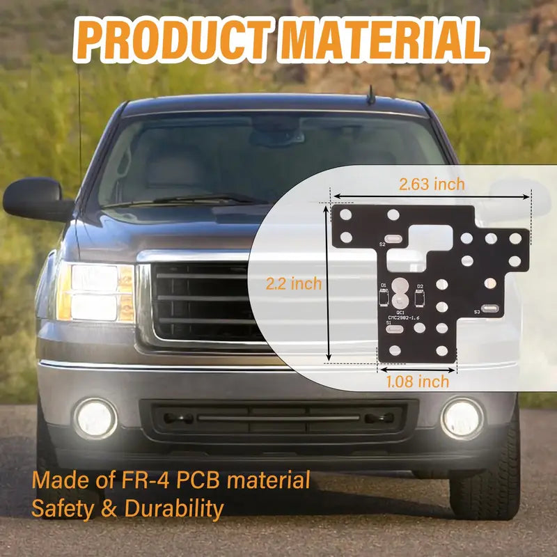 6 High Mod Lights Module for 2003-2007 Chevy Silverado GMC Sierra 1500/2500/3500 Classic GM Trucks, FR-4 PCB Car Accessory, Enables Low/High Beams & DRL Stays Active Simultaneous Operation, Vehicle Accessory Auto Part（1,000+ sold）