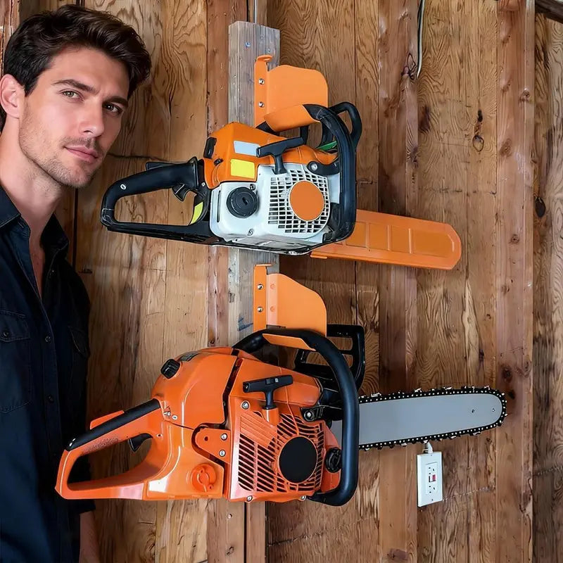 Chainsaw Hanger, 1/2 Pack Chainsaw Wall Mount, Heavy Duty Chainsaw Holder, Garage Organization Garage Storage Shed Organizer Mounted Chainsaw Rack   [Sold 631 units]