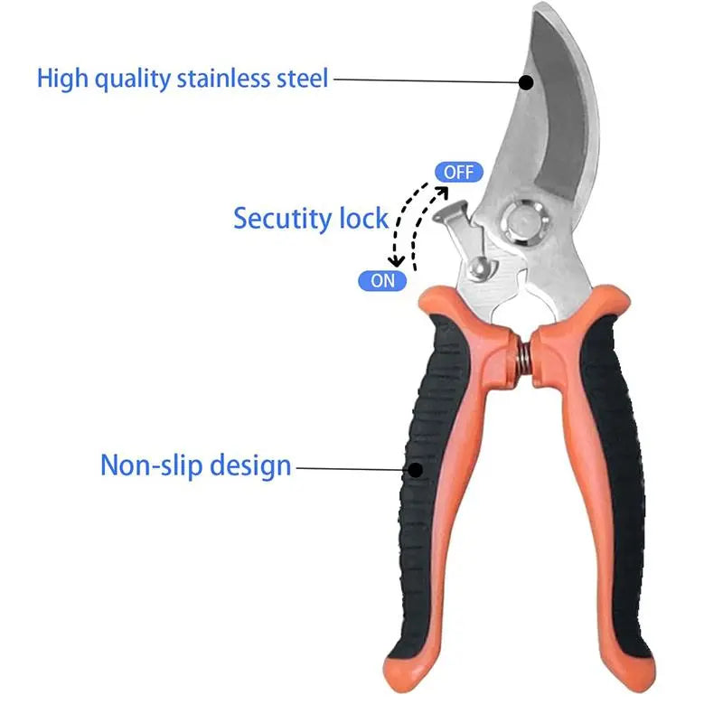 3pcs Multipurpose Heavy Duty Stainless Steel Garden Pruning Shears Set, Gardeners Pruning Tool, Sharp Durable for Fruit Tree Branch Cutting, Limb Branch Cutter, Garden Tools [Sold 611 units]
