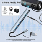8-in-1 USB C Hub with HDMI Splitter, 4 USB Ports, USB-C, TF/SD Reader, 3.5mm Audio - USB Extender for Laptop, Tablet, Phone Accessory, for MacBook Pro/iPad Pro/iPhone 15/Laptop/More [Sold 641 units]
