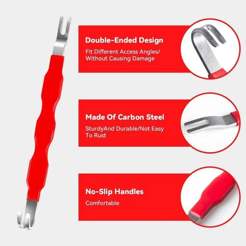 Combo Pack-Automotive repair pliers, automotive electrical disconnect pliers kits, high carbon steel connector splitters, hose clamps, automotive trim clip removal pliers, plug release tools, and wire terminal removal tools.