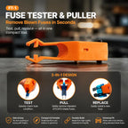 24V DC Car Fuse Tester Puller, Automotive Fuse Checker with LED Light, Multifunctional Extractor for Mini/Standard [Sold 293 units]