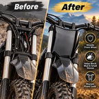 Front Number Plate Holder for E Bike - Thick PP Plastic License Plate with Zip Ties, Universal for Surron Light Bee S/X, Talaria Sting MX3 MX4, Yozma IN10, Ridstar Q20, Super73 E-Ride Pro [Sold 558 units]