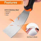 14Pcs Stainless Steel Drywall Tool Set with 9 Putty Knives 4 Paint Brushes & 1 Architectural sand table model  Improvement Repair & Painting