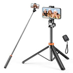 Smartphone Selfie Stick with Wireless Remote, Upgraded Stable Cellphone Tripod Stand, Tech Accessories for iPhone 17/16/15/14/13 & Mobile Devices, Cool Gadgets for Travel Tripod Standing Photo