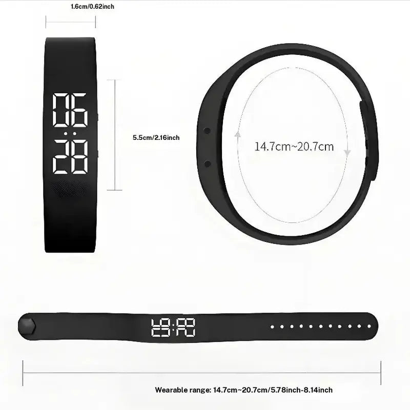 New Multifunctional Unisex Electronic Sport Watch with Clock, Pedometer, Timer and Night Light, Wearable Fitness Tracker, Holiday Gift（1,000+ sold）