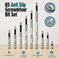 K5 anti-slip screwdriver bits, K5 impact-resistant anti-slip screwdriver bits, strong magnetic screwdriver bit set; suitable for home repairs and DIY; power screwdriver bit set; power tool accessories.