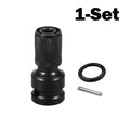 Heavy Duty High Torque 1/2-in Square Drive to 1/4-in Hexagonal Female Socket Adapter Connector, Mechanic’s Tool for Impact Wrenches, Air & Electric Wrenches