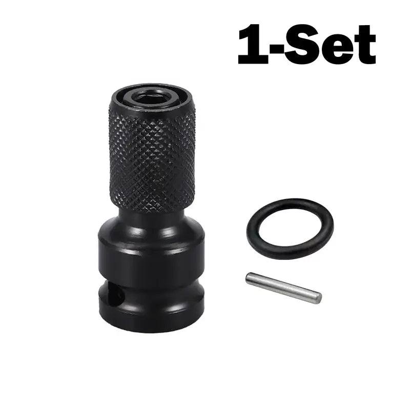 Heavy Duty High Torque 1/2-in Square Drive to 1/4-in Hexagonal Female Socket Adapter Connector, Mechanic’s Tool for Impact Wrenches, Air & Electric Wrenches