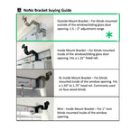 NoNo Bracket - No Drill Curtain Rod Bracket Attachment over Blinds Set of 3 (White) white curtains