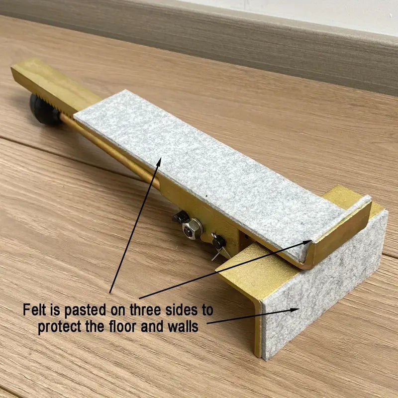 Heavy-Duty Metal Flooring Tool Pull Rod with Adjustable Handle, Gloves Included for Wooden Floor Installation Projects, Durable Structure Ideal for Gifting