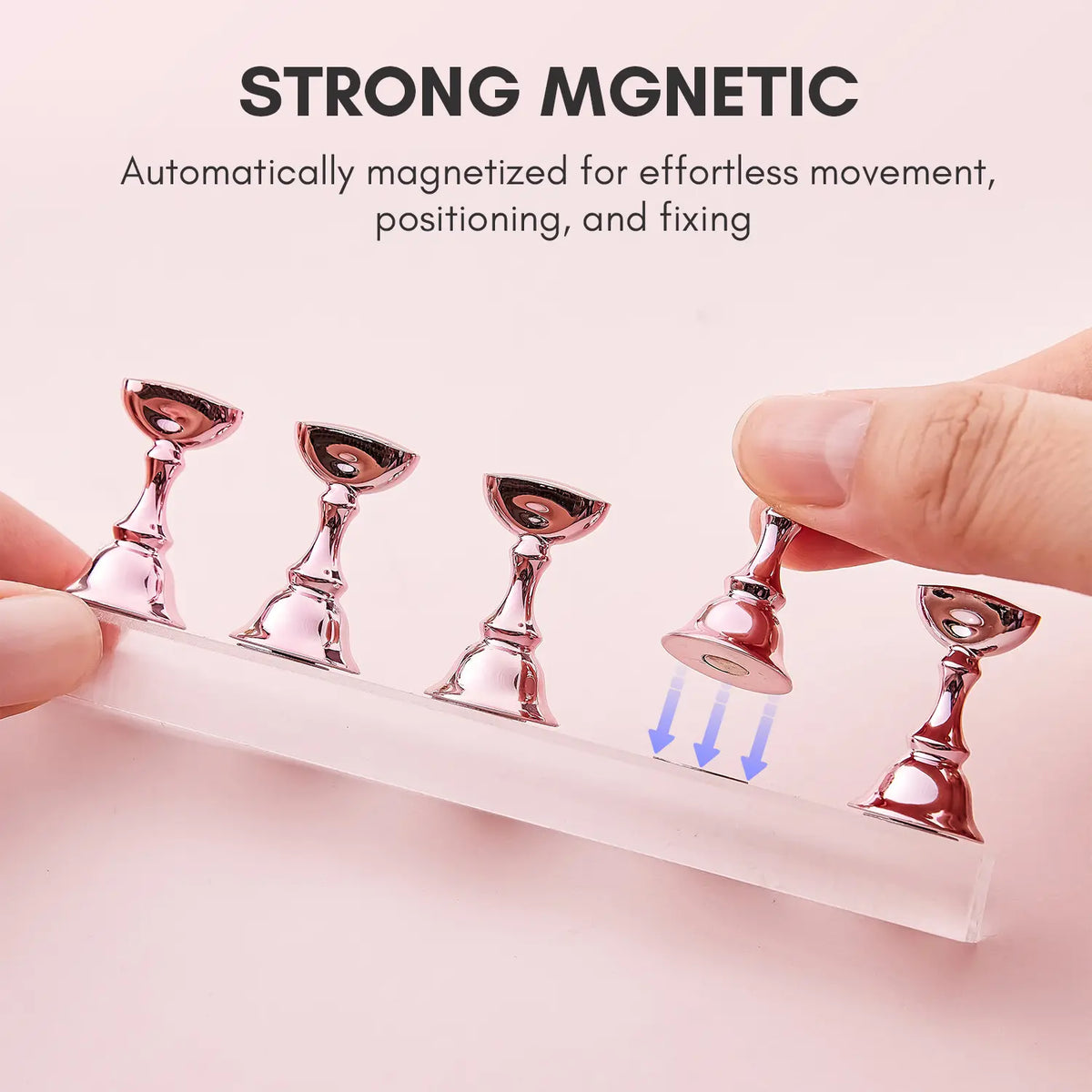 Nail Stand for Nails Art Display Practice Nail Holder for Painting Nails Stand for False Nail Press On Designs Magnetic Fake Nail Holder For Home DIY Salon Supplies Acrylic Nail Art (Tape Not Included, Must Be Purchased Separately) [Sold 703 units]