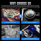 Portable Car Ashtray with LED Light, Car Cigarette Ashtray with Lid, Detachable Stainless Steel Ashtray, Car Interior Accessory for Most Vehicles