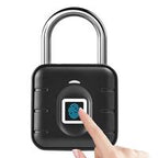 Fingerprint Padlock, Locker Lock, Keyless Padlock Outdoor Fingerprint Lock Combination Gate Locks for Gym Storage - Black Waterproof, Door Lock with BLE [Sold 237 units]