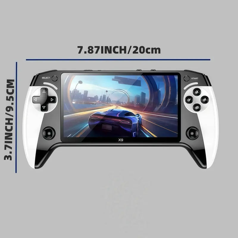 X9 Handheld Game Console, Rechargeable Portable Game Console with Built-in 10 Emulator Games, Handheld Wireless Gaming Console for Home & Travel, Protective #SummerVibes summerwins
