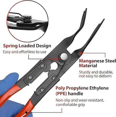 3 Pcs Auto Clip Pliers Set and Fastener Remover, Car Trim Rivet Removal Pry Tool Repair Kit with Storage Bag for Automotive Door Panel