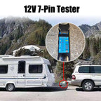 12V 7 Pin Car Towing Light Tester, Caravan Towing Tow Bar Light Wiring Tester, Trailer Tester Plug Socket Automotive Diagnostic Tools