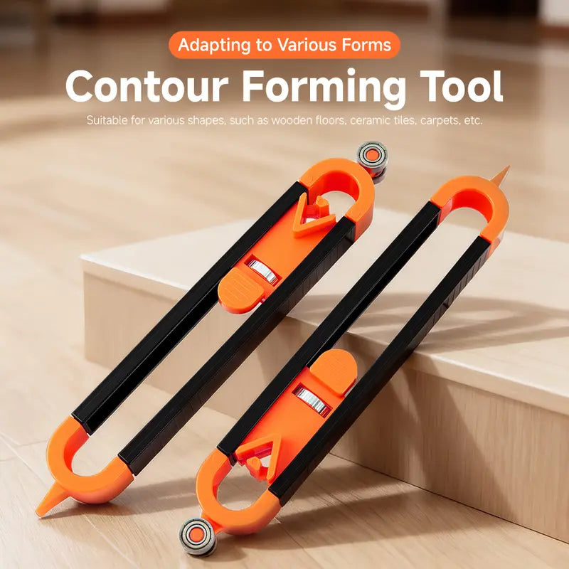 Precision Contour Gauge with Lock Feature - Professional Wood Scribing Work Tool for Flooring, Cabinetry, Tile & Pipe, Portable Adjustable Profile Gauge for Woodworking, Tools and Gadgets