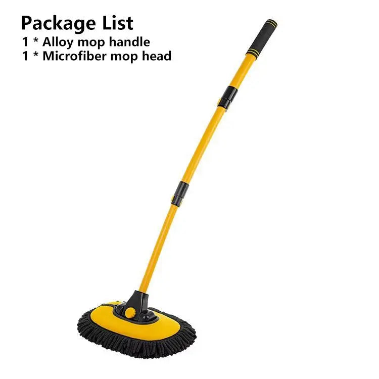 #Summervibes 43'' Long Handle Car Wash Mop, 15° Ergonomic Design, Microfiber Material, Avoid Scratching, Retractable Aluminum Pole(Durable), Suitable for Cars, Truck, SUV and Home Cleaning - Auto Wash Accessories!