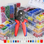 Crimping Tool Kit with 1900-Piece Wire Connectors, Insulated Wire Crimp Terminals, Mixed Butt, Ring, Fork, Spade, Bullet, and Quick Disconnect Assortment, HSC8 6-4A Crimping Pliers Set [Sold 683 units]