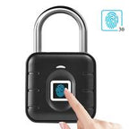 Fingerprint Padlock, Locker Lock, Keyless Padlock Outdoor Fingerprint Lock Combination Gate Locks for Gym Storage - Black Waterproof, Door Lock with BLE [Sold 237 units]