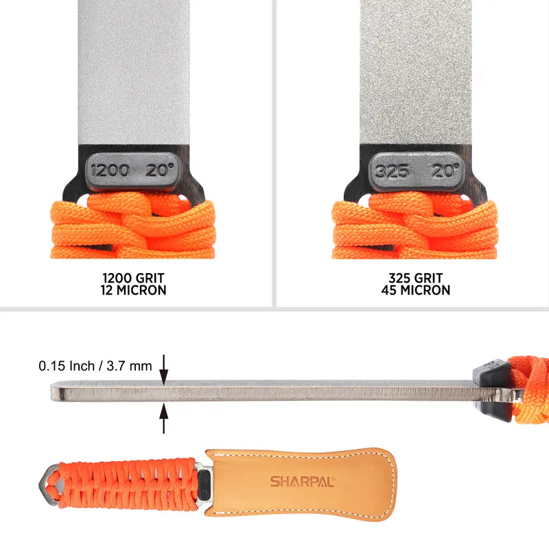 Dual-Grit Diamond Sharpening Stone File Coarse 325 / Extra Fine 1200 Grit