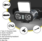 Headlamp Rechargeable, 90° COB LED Head Lamp with Motion Sensor, 5 Modes & IPX5 Water-Resistant LED Head Light for Night Running, Fishing, Cycling, Camping