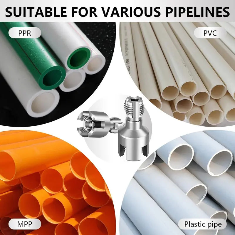 Water Pipe Opener New 1/2+3/4 PPR Water Pipe Inner and Outer Wire Integrated Opener Inner Hole Thread Tapping Wire,Hand tool Domestic water pipe internal and external wire opener  [Sold 709  units]