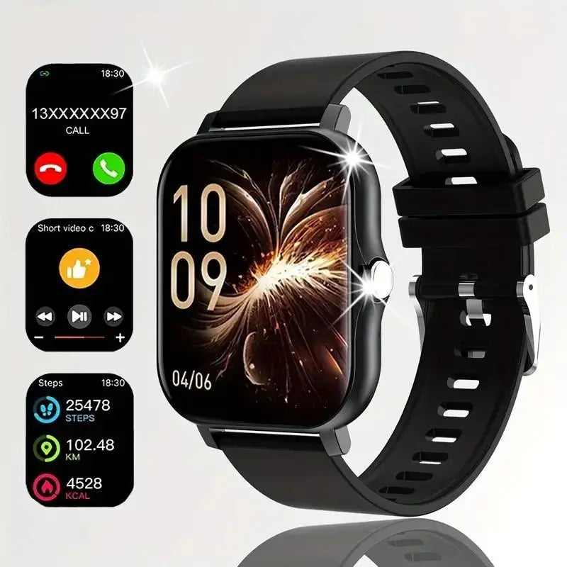 New Smartwatch (Black) Wearable Device, Outdoor Sports, Smart Watch, Wireless Talking/Dialing, Multi-Sport Mode, Call Reminder and Rejection, SMS Reminder, Message Reminder, Various APP Reminders, back to school, back to school haul [Sold 604 units]