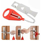 2-Pack Portable Security Lock Set - Sturdy Lock, Industrial-Grade Metal Alloy Hardware, Fits Most Doors, Hotel Room Use, Antitheft, Compact Design, No Permanent Door Marks, Durability and Reliability, Hassle-Free Installation & Operation[Sold 1000+ units]