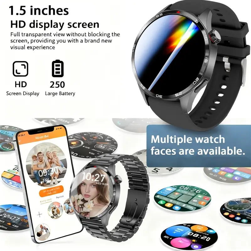 Smartwatch 2026 New Arrival, Metal Body, Silicone Band, Multiple Watch Faces, Wireless Communication, SMS Alerts, Sports Modes, USB Charging, Music Control, Step Counter, Gift Idea, Multifunctional Touchscreen Smartwatch [Sold 538 units]