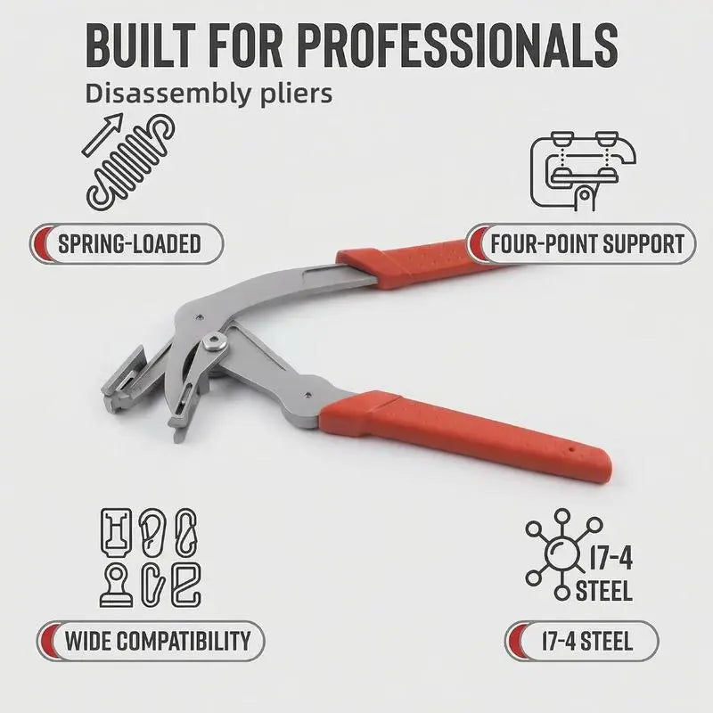 New Auto Fastener Clip Removal Pliers - Heavy-Duty Metal Quick-Release Hand Tools, Non-Destructive Plastic Clip Removal Pliers & Pincers, Automotive Disconnect Repair Hardware, Essential Tools and Gadgets for Outdoor Emergencies
