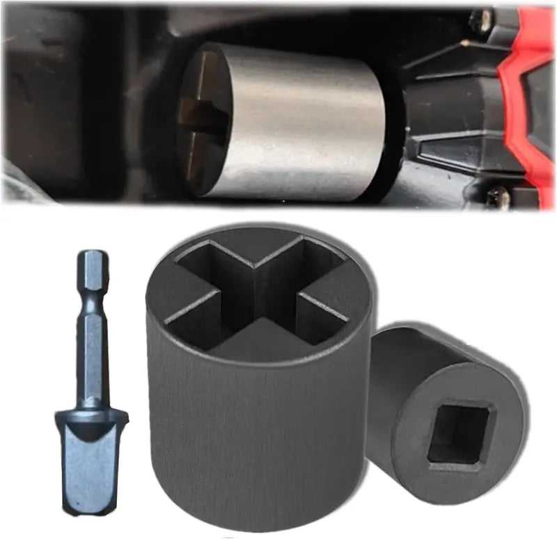 Universal Jack Socket Adapter for Hand Drill Sturdy Scissor Jack Drill Adapter Heavy-Duty Socket Converter Easy Tire Change Tool for Electric Wrenches Hand Drills and Ratchets [Sold 688 units]