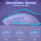 AULA SC580X Wireless Gaming Mouse, Tri-Mode 2.4G/BT5.0/USB-C, 10000 DPI Rechargeable Wireless Mouse with 6 Programmable Buttons, Ergonomic Computer Mouse for Laptop/PC/Mac/Tablet, Lightweight High Polling Rate Mouse