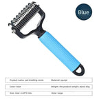 Stainless Steel Double-Side Dog Grooming Comb - Groomer Tool with Mat-Tamer Teeth, Shedding Brush for Working Through Mats and Loose Shedding, Clean Smooth Coat & Daily Maintenance