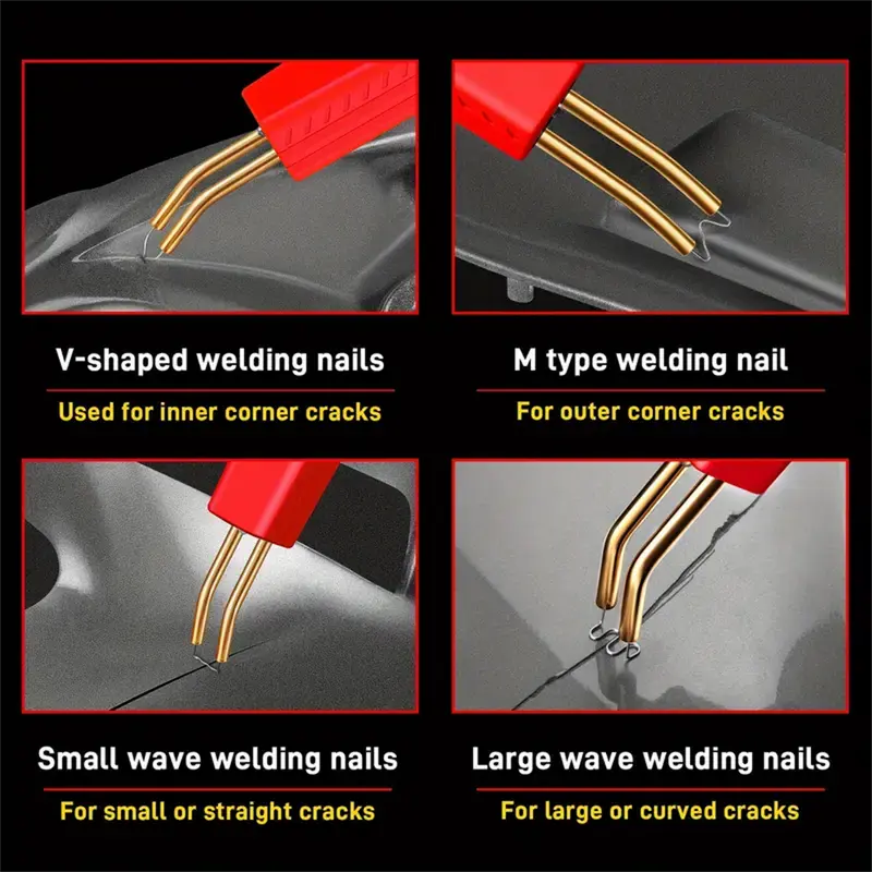 New Plastic Welder Rapid Fever Welding Repair Kit with Welding Nails + Pliers Plastic Welding Gun Used to Repair Most Plastic Cracks Repair Kit Overheating Protection